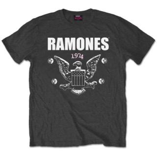 RAMONES - 1974 Eagle - sivé pánske tričko