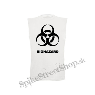BIOHAZARD - Logo - biele detské tričko bez rukávov
