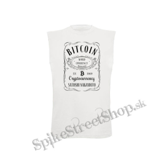 BITCOIN - Jack Daniels Motive - biele detské tričko bez rukávov