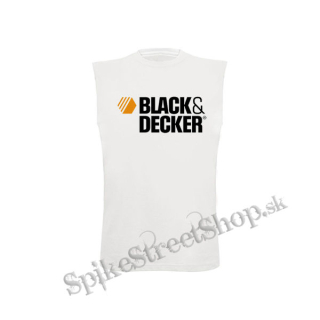 BLACK & DECKER - Logo - biele detské tričko bez rukávov