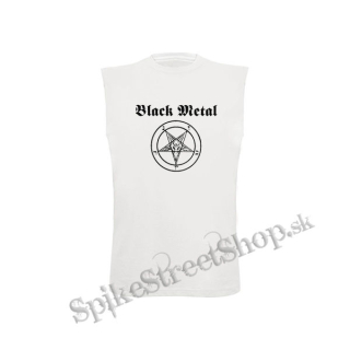 BLACK METAL - biele detské tričko bez rukávov
