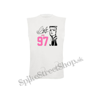 BLACKPINK - Lisa 97 Signature Portrait - biele detské tričko bez rukávov