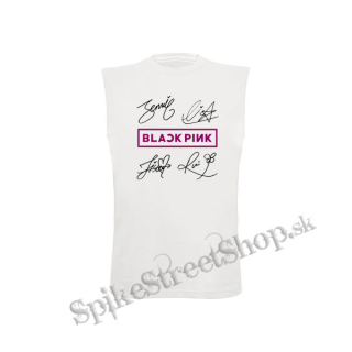 BLACKPINK - Logo & Signature - biele detské tričko bez rukávov