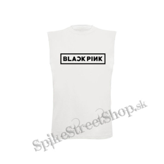 BLACKPINK - Logo - biele detské tričko bez rukávov