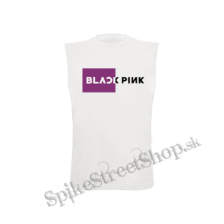 BLACKPINK - Pink Square Crest - biele detské tričko bez rukávov