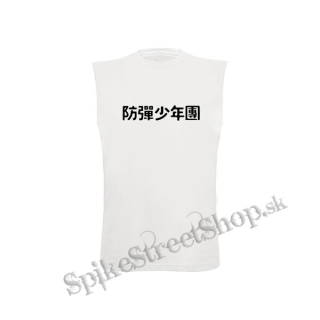 BTS - BANGTAN BOYS - Korean Logo - biele detské tričko bez rukávov