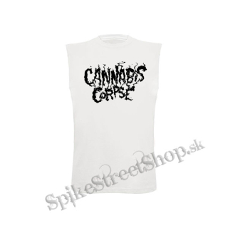 CANNABIS CORPSE - Logo - biele detské tričko bez rukávov