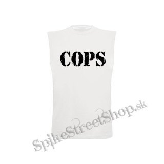 COPS - biele detské tričko bez rukávov