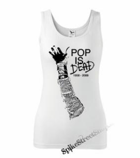 MICHAEL JACKSON - Pop Is Dead - Ladies Vest Top - biele