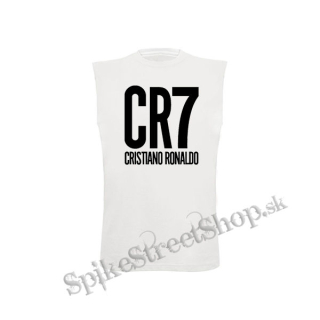CRISTIANO RONALDO - CR7 Crest - biele detské tričko bez rukávov
