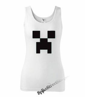 MINECRAFT - Creeper - Ladies Vest Top - biele