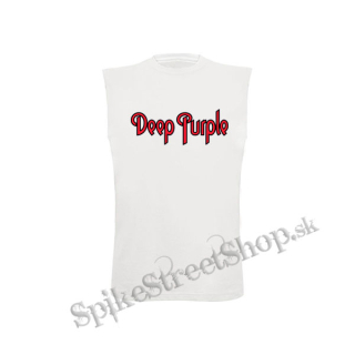 DEEP PURPLE - Logo Red Black - biele detské tričko bez rukávov