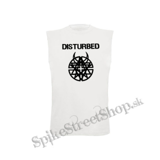 DISTURBED - Logo - biele detské tričko bez rukávov