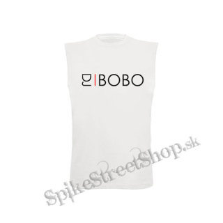 DJ BOBO - Logo - biele detské tričko bez rukávov