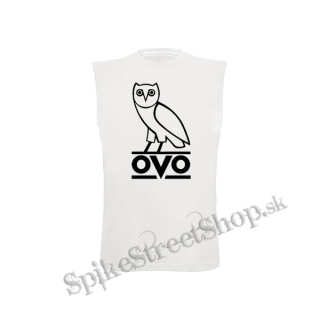 DRAKE - Gold OVO Logo - biele detské tričko bez rukávov