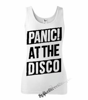 PANIC! AT THE DISCO - Big Logo - Ladies Vest Top - biele