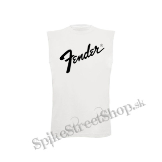 FENDER - Logo - biele detské tričko bez rukávov