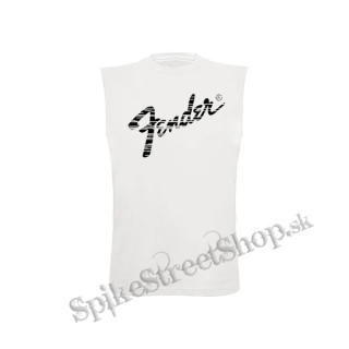 FENDER - Logo Vintage - biele detské tričko bez rukávov