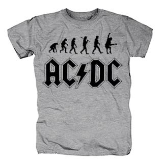 AC/DC - Hardrock Evolution - sivé pánske tričko