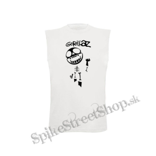 GORILLAZ - Logo plus BONESY - biele detské tričko bez rukávov