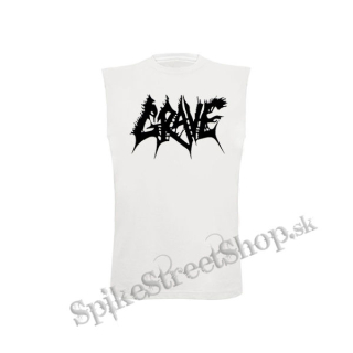 GRAVE - Logo - biele detské tričko bez rukávov