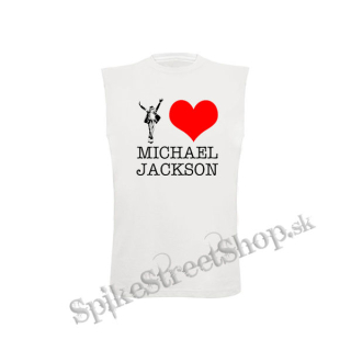 I LOVE MICHAEL JACKSON - biele detské tričko bez rukávov