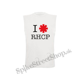 I LOVE RED HOT CHILI PEPPERS - biele detské tričko bez rukávov