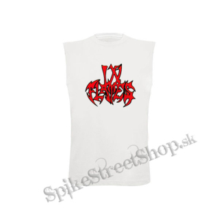 IN FLAMES - Logo Old School - biele detské tričko bez rukávov