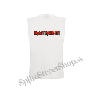 IRON MAIDEN - Red Logo 2 - biele detské tričko bez rukávov