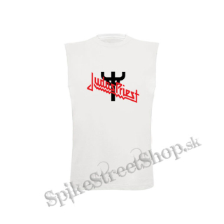 JUDAS PRIEST - Classic Logo Cross Symbol - biele detské tričko bez rukávov