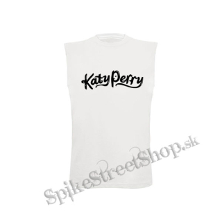 KATE PERRY - Logo - biele detské tričko bez rukávov