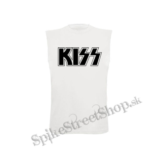 KISS - Logo - biele detské tričko bez rukávov