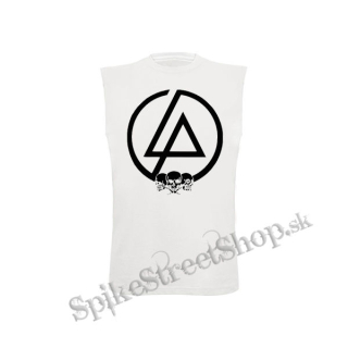 LINKIN PARK - Logo & Skulls - biele detské tričko bez rukávov
