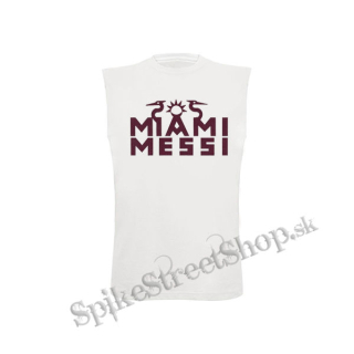 LIONEL MESSI - Miami Messi - biele detské tričko bez rukávov