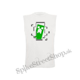 MINECRAFT - Hello I´m Creeper - biele detské tričko bez rukávov