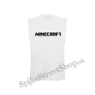 MINECRAFT - Logo - biele detské tričko bez rukávov