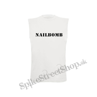 NAILBOMB - Logo - biele detské tričko bez rukávov