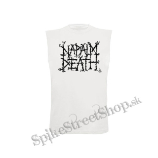 NAPALM DEATH - Logo - biele detské tričko bez rukávov