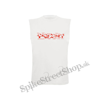 NAPALM DEATH - Red Logo - biele detské tričko bez rukávov