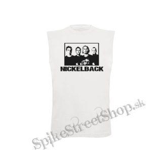 NICKELBACK - Logo & Band - biele detské tričko bez rukávov