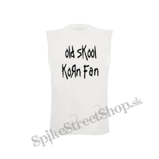 OLD SKOOL KORN FAN - biele detské tričko bez rukávov