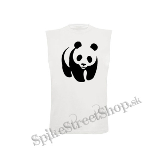 PANDA  Motive 2 - biele detské tričko bez rukávov