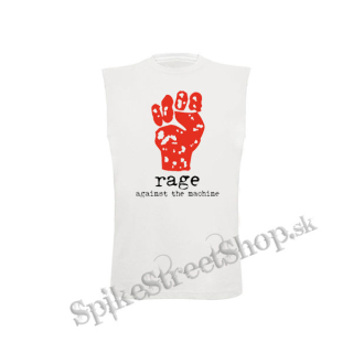 RAGE AGAINST THE MACHINE - Logo Paw - biele detské tričko bez rukávov