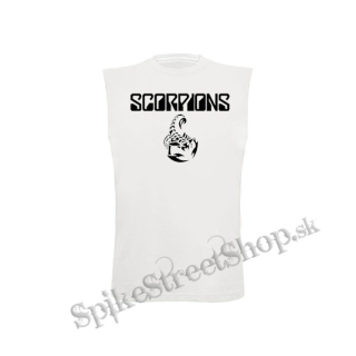 SCORPIONS - Logo Crest - biele detské tričko bez rukávov