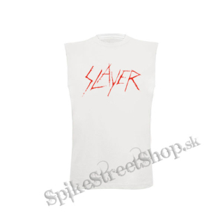 SLAYER - Red Logo Vintage - biele detské tričko bez rukávov