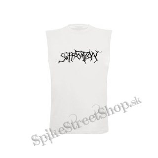 SUFFOCATION - Logo - biele detské tričko bez rukávov