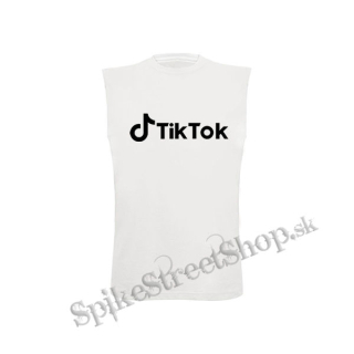 TIK TOK - Logo Motive 2 - biele detské tričko bez rukávov