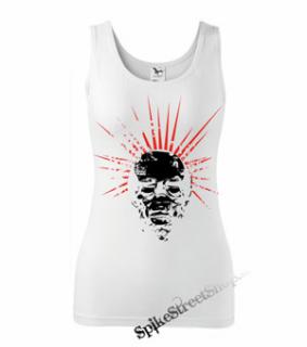 SKULL RAYS - Ladies Vest Top - biele