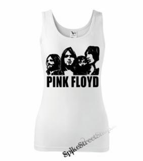 PINK FLOYD - Logo & Band - Ladies Vest Top - biele