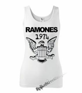 RAMONES - 1974 - Ladies Vest Top - biele